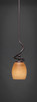 Toltec Lighting - 901-DG-625 - One Light Mini Pendant - Capri - Dark Granite