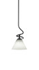 Toltec Lighting - 901-MB-312 - One Light Mini Pendant - Capri - Matte Black