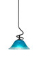 Toltec Lighting - 901-MB-438 - One Light Mini Pendant - Capri - Matte Black