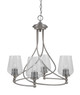 Toltec Lighting - 904-BN-210 - Four Light Chandelier - Capri - Brushed Nickel