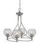 Toltec Lighting - 904-BN-4102 - Four Light Chandelier - Capri - Brushed Nickel