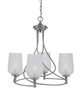 Toltec Lighting - 904-BN-4250 - Four Light Chandelier - Capri - Brushed Nickel