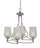 Toltec Lighting - 904-BN-4253 - Four Light Chandelier - Capri - Brushed Nickel
