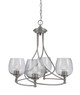 Toltec Lighting - 904-BN-4812 - Four Light Chandelier - Capri - Brushed Nickel