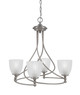 Toltec Lighting - 904-BN-500 - Four Light Chandelier - Capri - Brushed Nickel