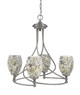 Toltec Lighting - 904-BN-5054 - Four Light Chandelier - Capri - Brushed Nickel
