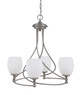 Toltec Lighting - 904-BN-615 - Four Light Chandelier - Capri - Brushed Nickel