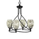 Toltec Lighting - 904-DG-5054 - Four Light Chandelier - Capri - Dark Granite