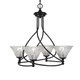 Toltec Lighting - 904-DG-7195 - Four Light Chandelier - Capri - Dark Granite