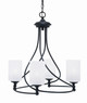 Toltec Lighting - 904-MB-3001 - Four Light Chandelier - Capri - Matte Black
