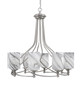 Toltec Lighting - 908-BN-3009 - Eight Light Chandelier - Capri - Brushed Nickel
