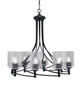 Toltec Lighting - 908-MB-300 - Eight Light Chandelier - Capri - Matte Black