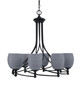 Toltec Lighting - 908-MB-4022 - Eight Light Chandelier - Capri - Matte Black