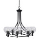 Toltec Lighting - 908-MB-4100 - Eight Light Chandelier - Capri - Matte Black
