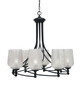 Toltec Lighting - 908-MB-4253 - Eight Light Chandelier - Capri - Matte Black