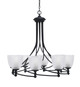 Toltec Lighting - 908-MB-500 - Eight Light Chandelier - Capri - Matte Black