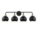 Trans Globe Imports - 22534 BKAG-BK - Four Light Vanity - Indigo - Black/Antique Gold