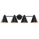 Trans Globe Imports - 22594 BK - Four Light Vanity - Black