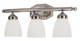 Trans Globe Imports - 2513 BN - Three Light Vanity Bar - Ashlea - Brushed Nickel