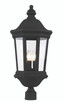 Trans Globe Imports - 40404 BK - Three Light Postmount Lantern - Westfield - Black