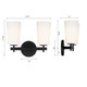 Colton Two Light Wall Sconce (COL-102-BK)