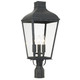 Crystorama - DUM-9807-GE - Three Light Outdoor Post Mount - Dumont - Graphite