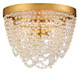 Crystorama - FIO-A9103-GA-CL - Three Light Flush Mount - Fiona - Antique Gold