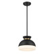 Crystorama - GID-4005-MK-VG - One Light Mini Pendant - Gidget - Matte Black + Vibrant Gold