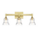 Crystorama - GRG-1043-AG - Three Light Bath - Gregory - Aged Brass