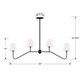 Keenan Four Light Chandelier (KEE-A3004-BF)
