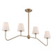 Keenan Four Light Chandelier (KEE-A3004-VG)