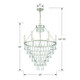 Lucille Six Light Chandelier (LUC-A9066-SA)