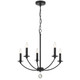 Crystorama - MIL-8005-BK - Five Light Chandelier - Mila - Black