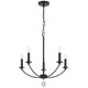 Mila Five Light Chandelier (MIL-8005-BK)