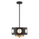 Odelle Four Light Pendant (ODE-700-BK-GA)