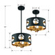 Odelle Four Light Pendant (ODE-700-BK-GA)