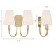 Payton Two Light Wall Sconce (PAY-922-VG)