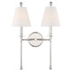 Crystorama - RIV-383-PN - Two Light Wall Sconce - Riverdale - Polished Nickel