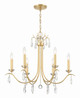 Crystorama - ROL-18816-GA - Six Light Chandelier - Rollins - Antique Gold