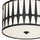 Royston Three Light Flush Mount (ROY-800-BK)