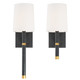 Crystorama - WES-9901-BK-GA - One Light Wall Sconce - Weston - Black + Antique Gold