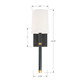 Weston One Light Wall Sconce (WES-9901-BK-GA)