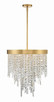 Crystorama - WIN-215-GA-CL-MWP - Five Light Chandelier - Winfield - Antique Gold