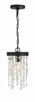 Crystorama - WIN-610-BF-CL-MWP - One Light Pendant - Winham - Black Forged