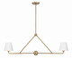 Crystorama - XAV-B9302-VG-WH - Two Light Chandelier - Xavier - Vibrant Gold Crystorama - XAV-B9302-VG-WH - Two Light Chandelier - Xavier - Vibrant Gold