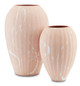 Currey and Company - 1200-0458 - Vase Set of 2 - Lawrence Sand Vase Set of 2 - Blush/White