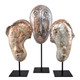 Currey and Company - 1200-0725 - Sculpture - Glazed Masks Set of 3 - Assorted Ceramic Glaze