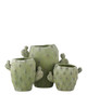 Currey and Company - 1200-0885 - Vase Set of 3 - Cactus - Antiqued Green