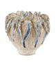 Currey and Company - 1200-0963 - Vase - Tropical Crown - Ivory/Reactive Blue