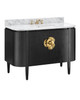 Currey and Company - 3800-0001 - Vanity with Sink - Briallen - Caviar Black/Natural/White/Light Antique Brass